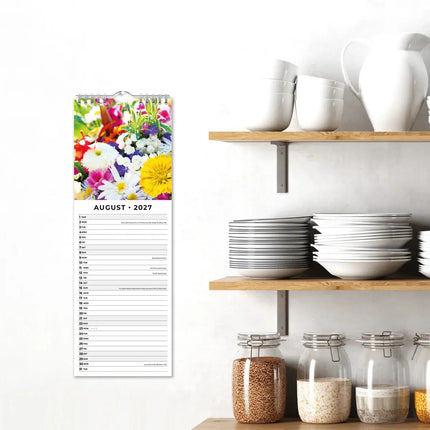 Red Robin Floral Collection Slimline Kalender 2027