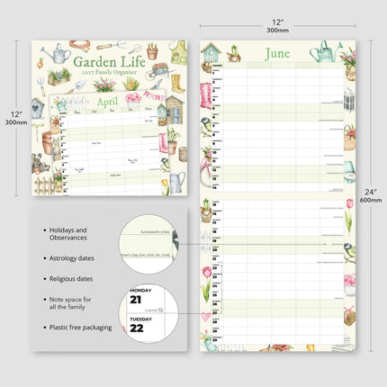 Red Robin Garden Life Family Organiser 2027