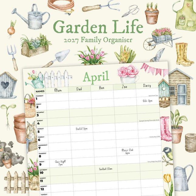 Red Robin Garden Life Family Organiser 2027