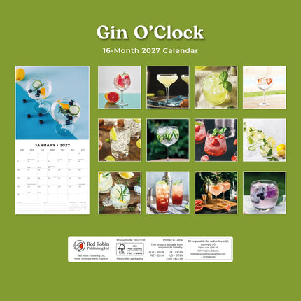 Red Robin Gin O'Clock Kalender 2027