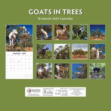 Red Robin Goats in Trees Kalender 2027