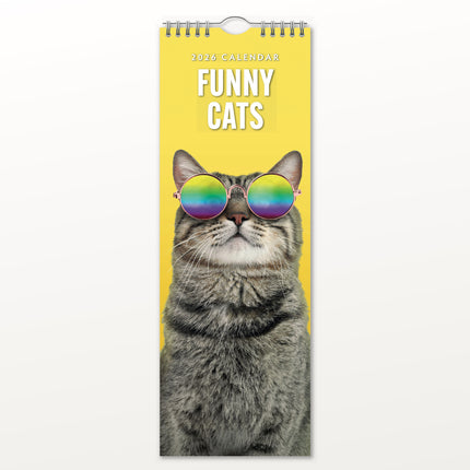 Red Robin Grappige Katten Slimline Kalender 2026