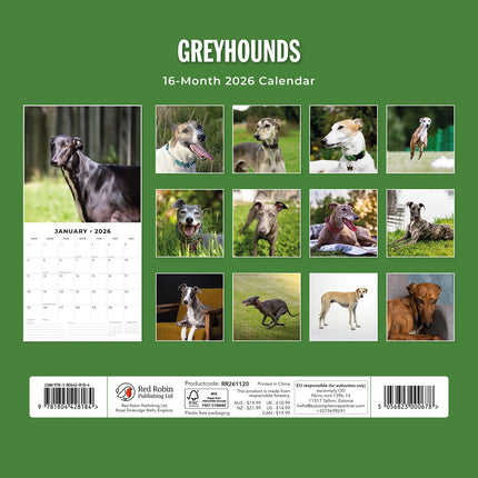 Red Robin Greyhound Kalender 2026