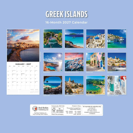 Red Robin Griekse Eilanden Kalender 2027