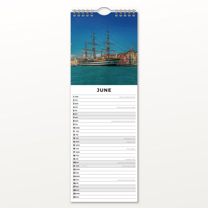 Red Robin Grote Schepen Slimline Kalender 2026