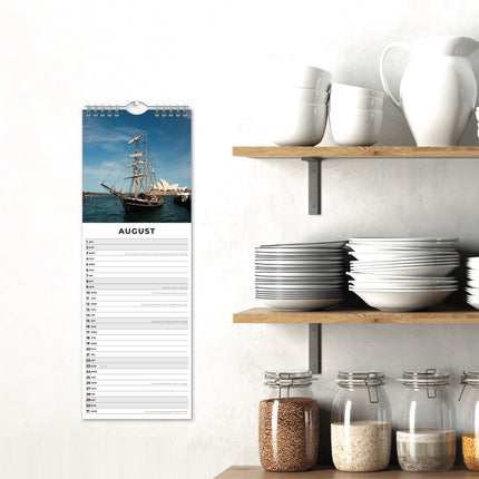 Red Robin Grote Schepen Slimline Kalender 2026