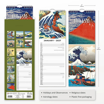 Red Robin Hokusai Slimline Kalender 2027