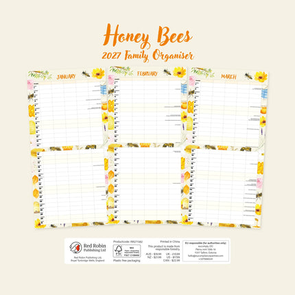 Red Robin Honey Bees Family Organiser 2027