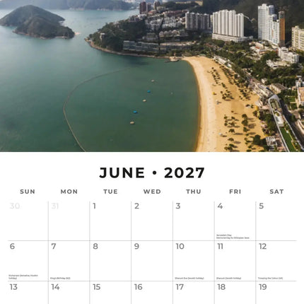 Red Robin Hong Kong Kalender 2027