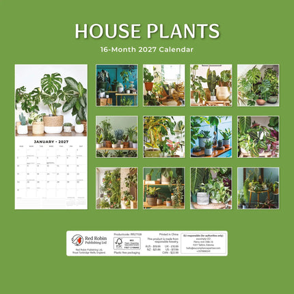 Red Robin House Plants Kalender 2027