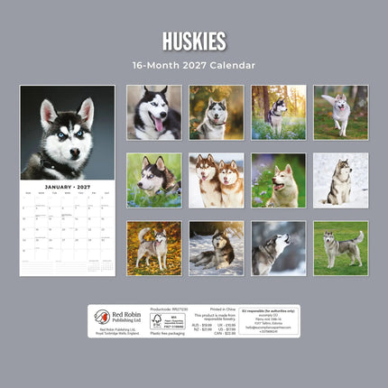 Red Robin Husky Kalender 2027