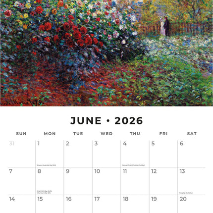 Red Robin Impressionists Kalender 2026