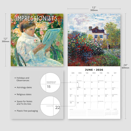 Red Robin Impressionists Kalender 2026