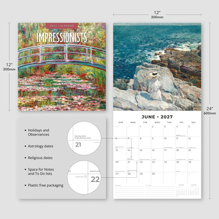 Red Robin Impressionists Kalender 2027