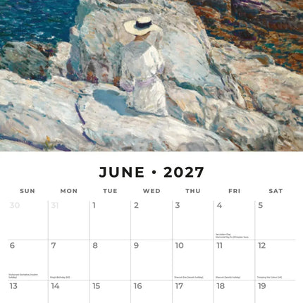 Red Robin Impressionists Kalender 2027