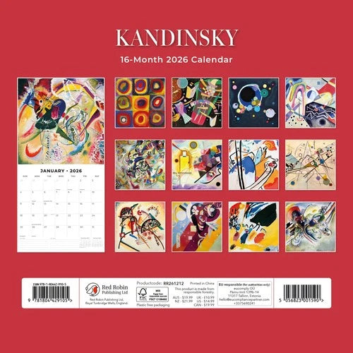 Red Robin Kandinsky Kalender 2026