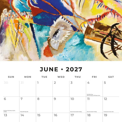 Red Robin Kandinsky Kalender 2027