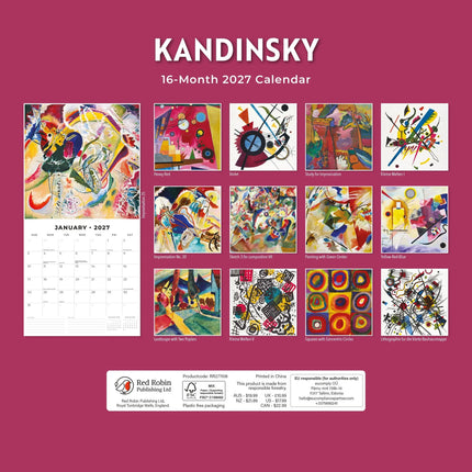 Red Robin Kandinsky Kalender 2027
