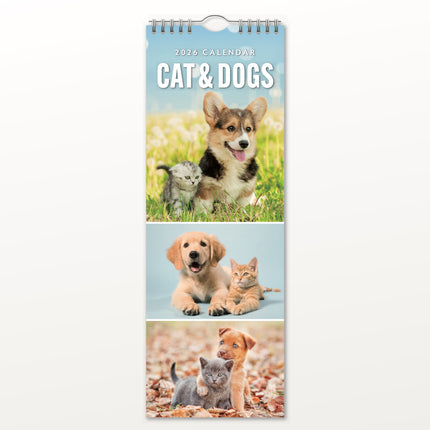 Red Robin Katten en Honden Slimline Kalender 2026