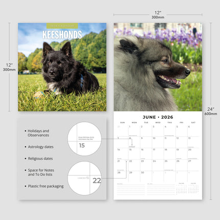 Red Robin Keeshond Kalender 2026
