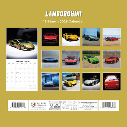 Red Robin Lamborghini Kalender 2026