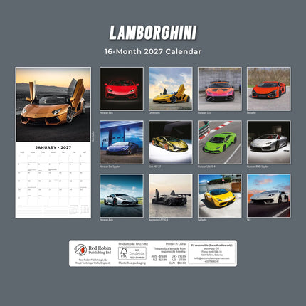 Red Robin Lamborghini Kalender 2027