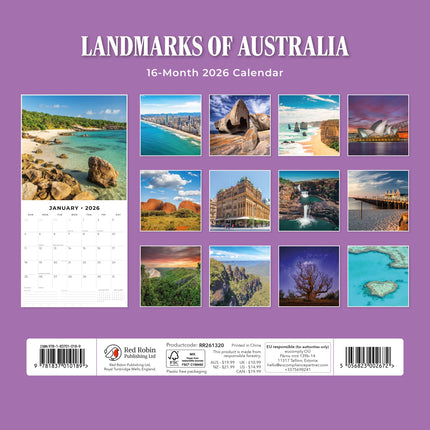 Red Robin Landmarks of Australia Kalender 2026