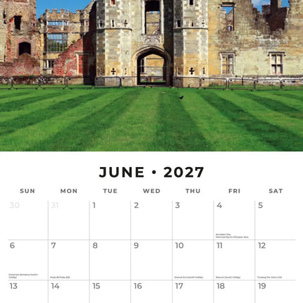 Red Robin Landmarks of Britain Kalender 2027