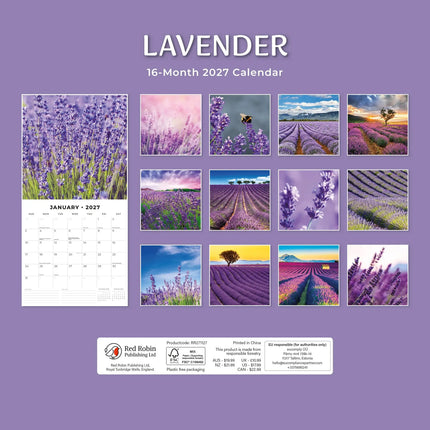 Red Robin Lavendel Kalender 2027