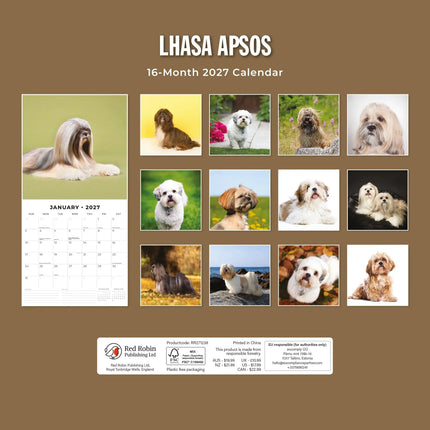 Red Robin Lhasa Apso Kalender 2027