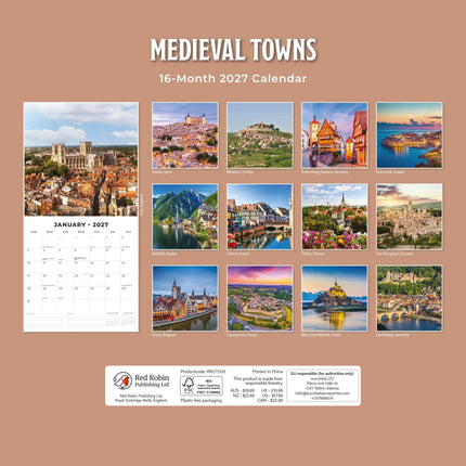 Red Robin Medieval Towns Kalender 2027
