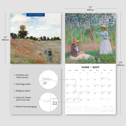 Red Robin Monet Kalender 2027