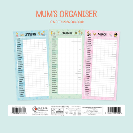 Red Robin Mums Organiser 2027