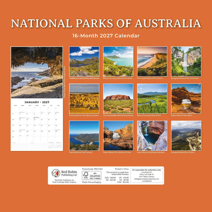 Red Robin National Parks of Australia Kalender 2027