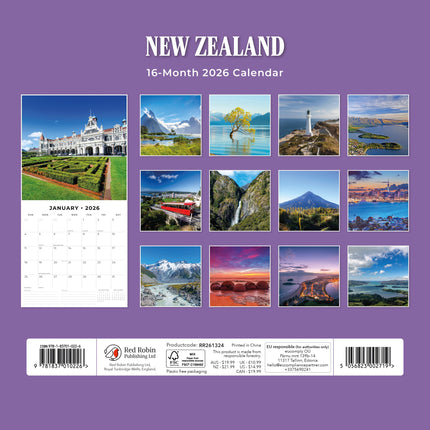 Red Robin Nieuw Zeeland Kalender 2026