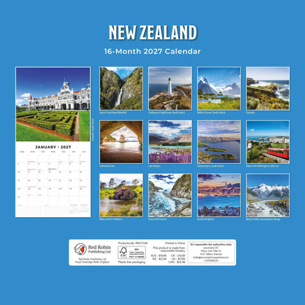 Red Robin Nieuw Zeeland Kalender 2027