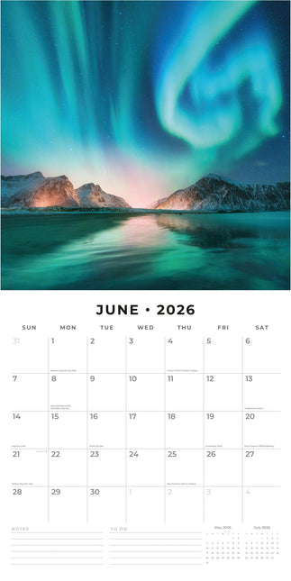 Red Robin Noorderlicht Kalender 2026