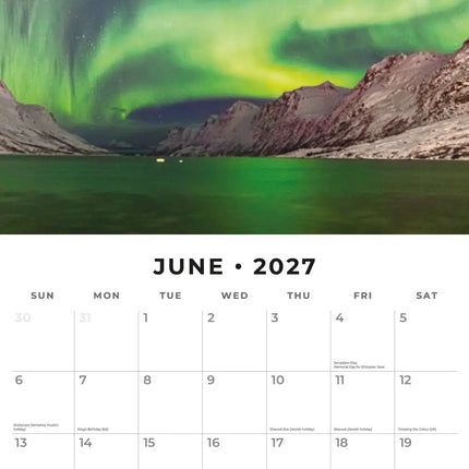 Red Robin Noorderlicht Kalender 2027