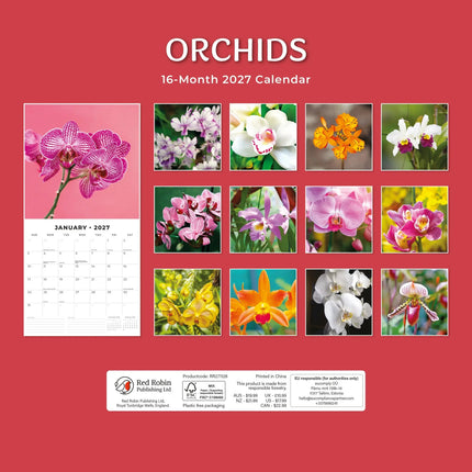 Red Robin Orchidee Kalender 2027