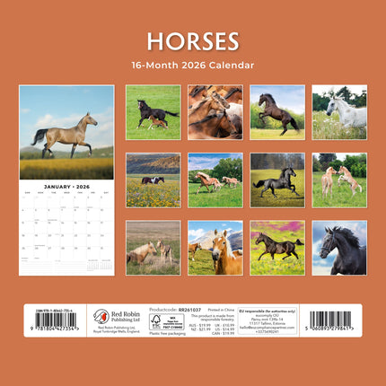 Red Robin Paarden Kalender 2026