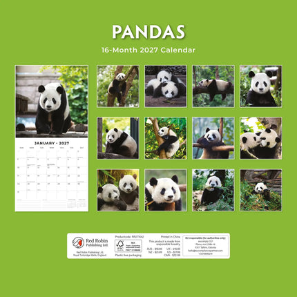 Red Robin Panda Kalender 2027