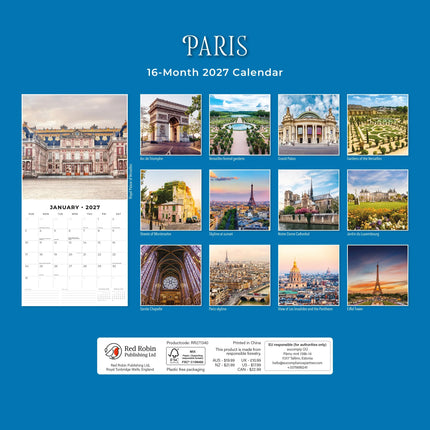 Red Robin Parijs Kalender 2027