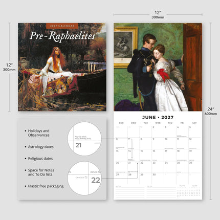 Red Robin Pre-Raphaelites Kalender 2027