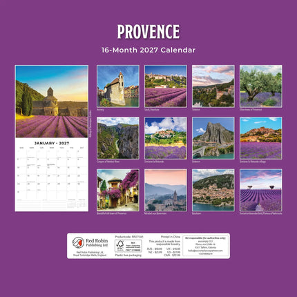 Red Robin Provence Kalender 2027