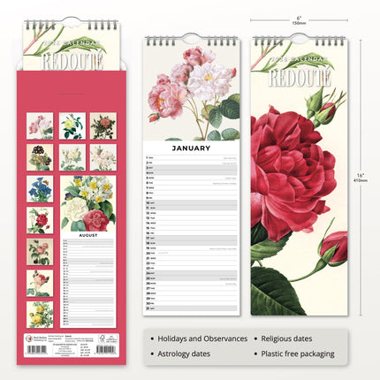 Red Robin Redoute Slimline Kalender 2026