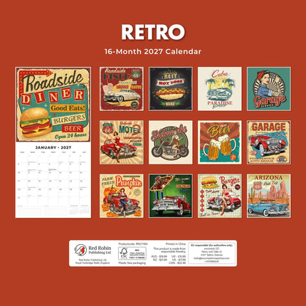 Red Robin Retro Kalender 2027