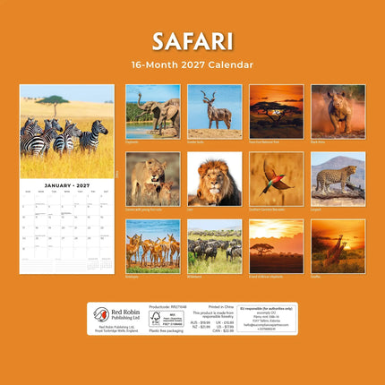 Red Robin Safari Kalender 2027