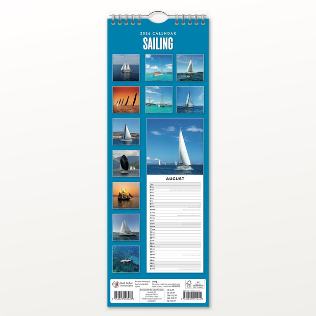 Red Robin Sailing Slimline Kalender 2026