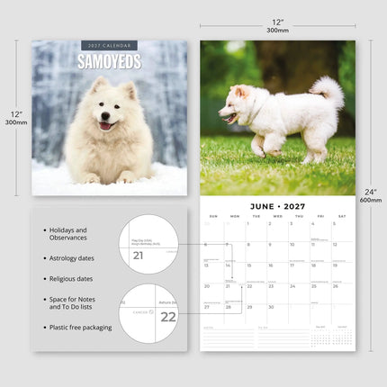Red Robin Samojeed Kalender 2027