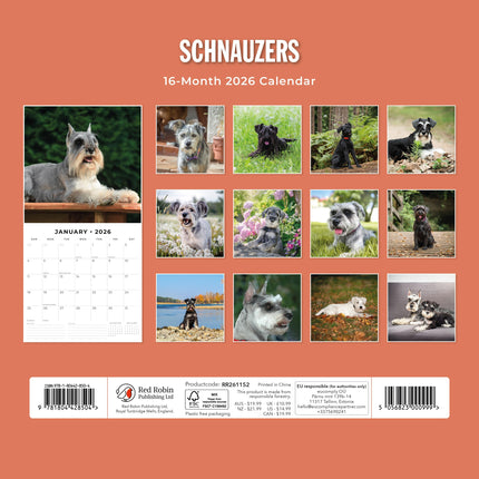Red Robin Schnauzer Kalender 2026